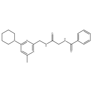 N-{[4-Methyl-6-(piperidin-1-YL)pyrimidin-2-YL]methyl}-2-(phenylformamido)acetamide Structure