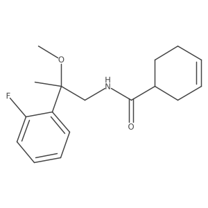 N-(2-(2-fluorophenyl)-2-methoxypropyl)cyclohex-3-enecarboxamide Structure