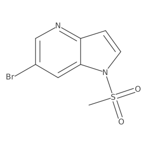 6-Bromo-1-(methylsulfonyl)-1H-pyrrolo[3,2-b]pyridine结构式