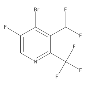 4-Bromo-3-(difluoromethyl)-5-fluoro-2-(trifluoromethyl)pyridine Structure