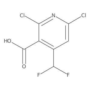 2,6-Dichloro-4-(difluoromethyl)nicotinic acid结构式
