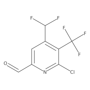 6-Chloro-4-(difluoromethyl)-5-(trifluoromethyl)picolinaldehyde Structure
