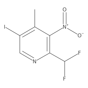 2-(Difluoromethyl)-5-iodo-4-methyl-3-nitropyridine结构式
