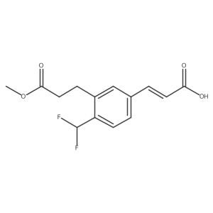 3-(4-(Difluoromethyl)-3-(3-methoxy-3-oxopropyl)phenyl)acrylic acid Structure