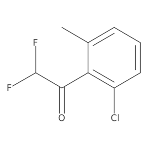 1-(2-Chloro-6-methyl-phenyl)-2,2-difluoro-ethanone结构式