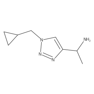 (1r)-1-[1-(Cyclopropylmethyl)-1h-1,2,3-triazol-4-yl]ethan-1-amine结构式
