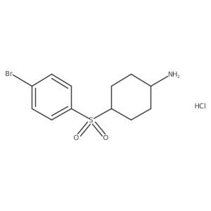 4-[(4-Bromophenyl)sulfonyl]cyclohexan-1-amine hydrochloride Structure