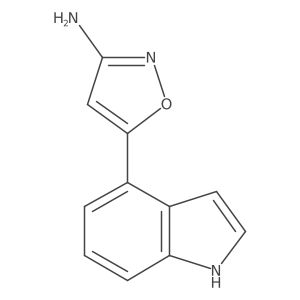 5-(1H-indol-4-yl)-1,2-oxazol-3-amine结构式