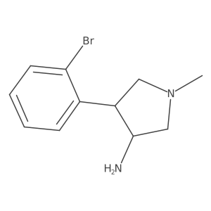 4-(2-Bromophenyl)-1-methylpyrrolidin-3-amine结构式