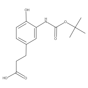 3-(3-{[(Tert-butoxy)carbonyl]amino}-4-hydroxyphenyl)propanoic acid Structure