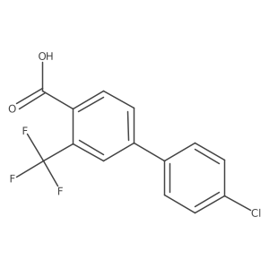 4'-Chloro-3-(trifluoromethyl)-[1,1'-biphenyl]-4-carboxylic acid Structure
