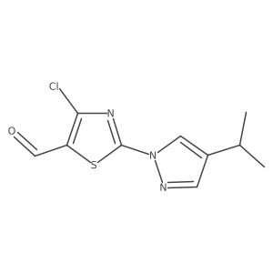 4-chloro-2-[4-(propan-2-yl)-1H-pyrazol-1-yl]-1,3-thiazole-5-carbaldehyde Structure