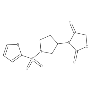 3-(1-(Thiophen-2-ylsulfonyl)pyrrolidin-3-yl)oxazolidine-2,4-dione结构式