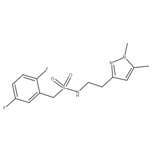 1-(2,5-difluorophenyl)-N-(2-(1,5-dimethyl-1H-pyrazol-3-yl)ethyl)methanesulfonamide结构式