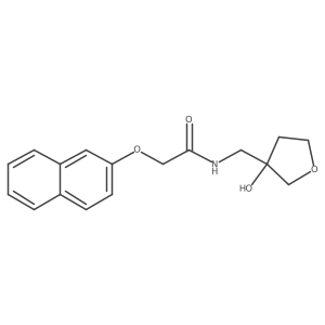 N-((3-hydroxytetrahydrofuran-3-yl)methyl)-2-(naphthalen-2-yloxy)acetamide结构式