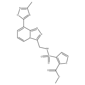 methyl 3-(N-((8-(3-methyl-1,2,4-oxadiazol-5-yl)-[1,2,4]triazolo[4,3-a]pyridin-3-yl)methyl)sulfamoyl)thiophene-2-carboxylate Structure