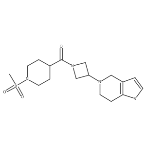 (3-(6,7-dihydrothieno[3,2-c]pyridin-5(4H)-yl)azetidin-1-yl)(1-(methylsulfonyl)piperidin-4-yl)methanone结构式