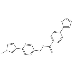 N-((6-(1-methyl-1H-pyrazol-4-yl)pyridin-3-yl)methyl)-4-(thiophen-2-yl)benzamide Structure