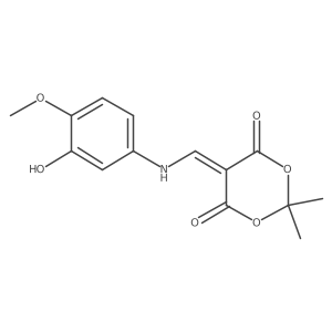 5-((3-Hydroxy-4-methoxyanilino)methylene)-2,2-dimethyl-1,3-dioxane-4,6-dione Structure