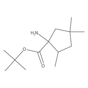 tert-Butyl 1-amino-2,4,4-trimethylcyclopentane-1-carboxylate结构式