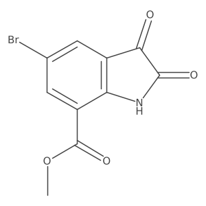 Methyl 5-bromo-2,3-dioxo-1H-indole-7-carboxylate Structure
