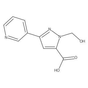 1-(hydroxymethyl)-3-(pyridin-3-yl)-1H-pyrazole-5-carboxylic acid Structure