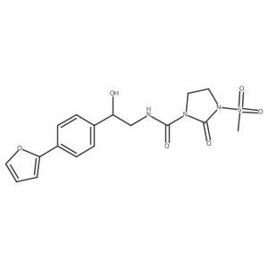 N-{2-[4-(furan-2-yl)phenyl]-2-hydroxyethyl}-3-methanesulfonyl-2-oxoimidazolidine-1-carboxamide Structure