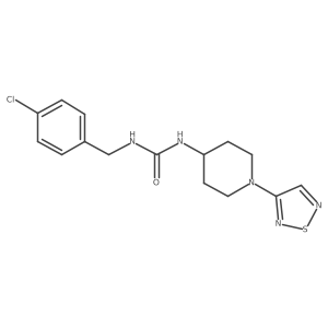 1-[(4-Chlorophenyl)methyl]-3-[1-(1,2,5-thiadiazol-3-yl)piperidin-4-yl]urea结构式