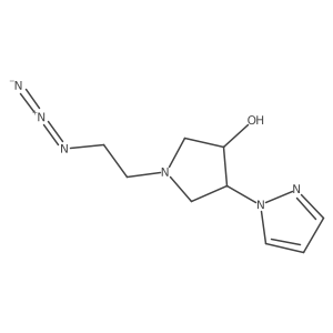 1-(2-azidoethyl)-4-(1H-pyrazol-1-yl)pyrrolidin-3-ol Structure
