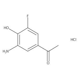 1-(3-Amino-5-fluoro-4-hydroxyphenyl)ethan-1-one hydrochloride Structure