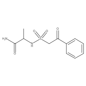 (2R)-2-(2-oxo-2-phenylethanesulfonamido)propanamide结构式