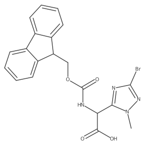 2-(3-bromo-1-methyl-1H-1,2,4-triazol-5-yl)-2-({[(9H-fluoren-9-yl)methoxy]carbonyl}amino)acetic acid结构式