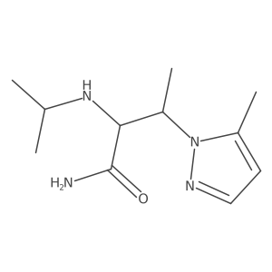 3-(5-methyl-1H-pyrazol-1-yl)-2-[(propan-2-yl)amino]butanamide Structure