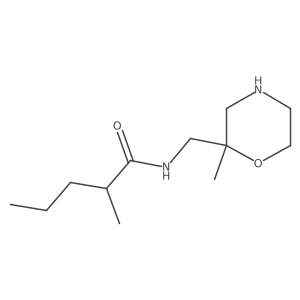2-methyl-N-[(2-methylmorpholin-2-yl)methyl]pentanamide结构式