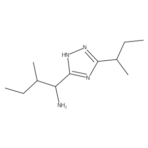 1-[3-(butan-2-yl)-1H-1,2,4-triazol-5-yl]-2-methylbutan-1-amine Structure