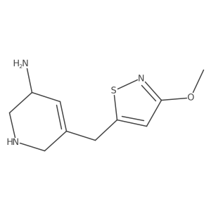 5-[(3-Methoxy-1,2-thiazol-5-yl)methyl]-1,2,3,6-tetrahydropyridin-3-amine Structure