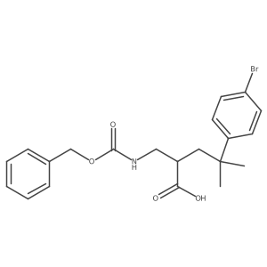 2-({[(Benzyloxy)carbonyl]amino}methyl)-4-(4-bromophenyl)-4-methylpentanoic acid Structure