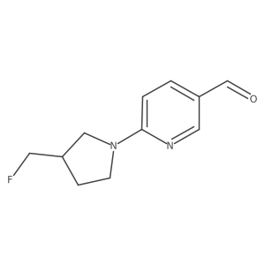6-[3-(Fluoromethyl)pyrrolidin-1-yl]pyridine-3-carbaldehyde Structure
