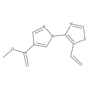 methyl 1-(5-formyl-1,3-thiazol-4-yl)-1H-pyrazole-4-carboxylate Structure