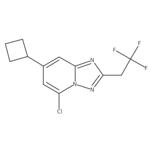 5-Chloro-7-cyclobutyl-2-(2,2,2-trifluoroethyl)-[1,2,4]triazolo[1,5-a]pyridine结构式