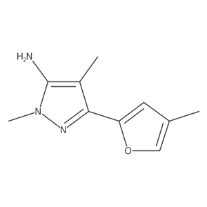 1,4-dimethyl-3-(4-methylfuran-2-yl)-1H-pyrazol-5-amine Structure