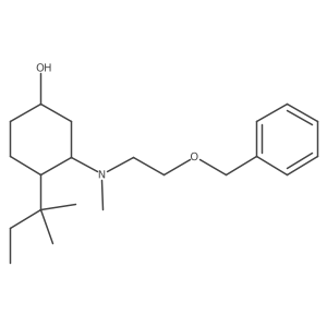 3-{[2-(Benzyloxy)ethyl](methyl)amino}-4-(2-methylbutan-2-yl)cyclohexan-1-ol结构式