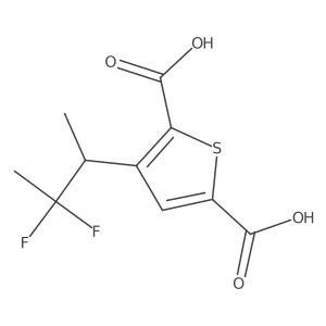 3-(3,3-Difluorobutan-2-yl)thiophene-2,5-dicarboxylic acid结构式