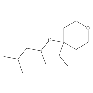 4-(Iodomethyl)-4-[(4-methylpentan-2-yl)oxy]oxane Structure