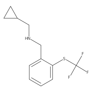 (Cyclopropylmethyl)({2-[(trifluoromethyl)sulfanyl]phenyl}methyl)amine Structure