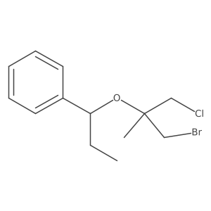 {1-[(1-Bromo-3-chloro-2-methylpropan-2-yl)oxy]propyl}benzene结构式