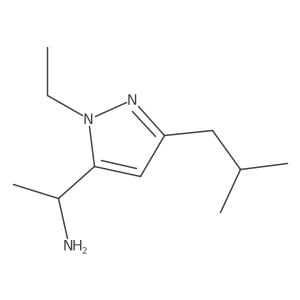 (1R)-1-[1-ethyl-3-(2-methylpropyl)-1H-pyrazol-5-yl]ethan-1-amine Structure