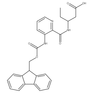 (3S)-3-{[3-({[(9H-fluoren-9-yl)methoxy]carbonyl}amino)pyridin-2-yl]formamido}pentanoic acid Structure