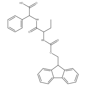 (2S)-2-[(2R)-2-({[(9H-fluoren-9-yl)methoxy]carbonyl}amino)butanamido]-2-phenylacetic acid结构式
