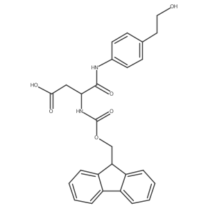 3-({[(9H-fluoren-9-yl)methoxy]carbonyl}amino)-3-{[4-(2-hydroxyethyl)phenyl]carbamoyl}propanoic acid结构式